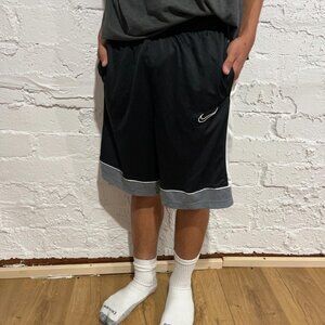 Nike Dri Fit Black and White and Grey Athletic Sportswear Streetwear Shorts